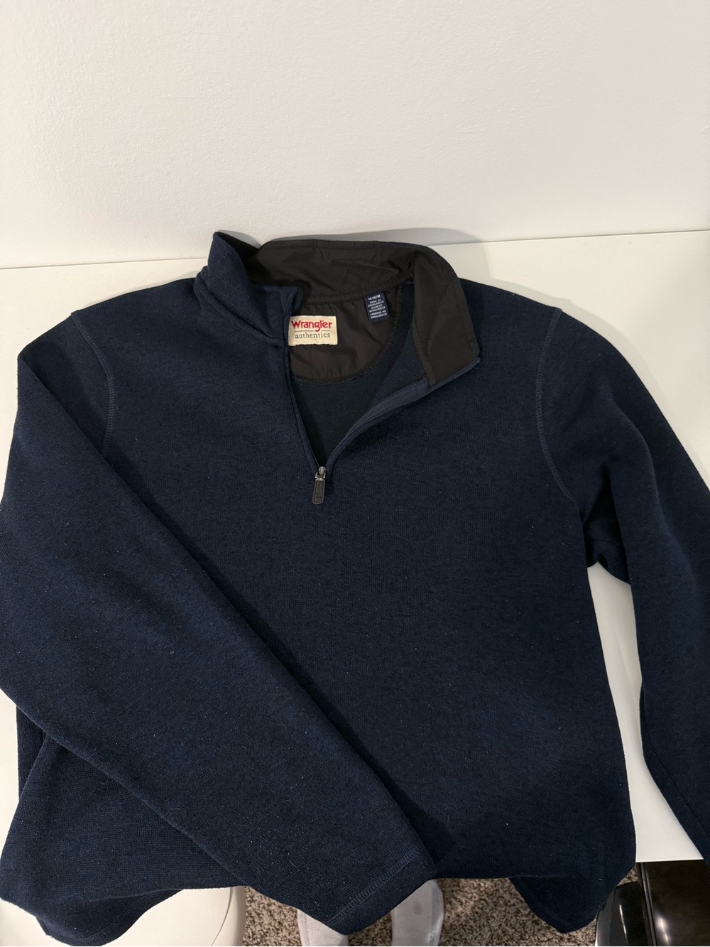 Wrangler Navy Half-Zip Pullover Sweater